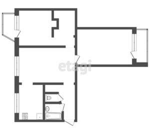 3-к квартира, вторичка, 61м2, 6/9 этаж
