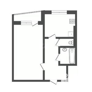 1-к квартира, вторичка, 38м2, 4/9 этаж