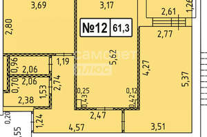 2-к квартира, вторичка, 61м2, 1/3 этаж