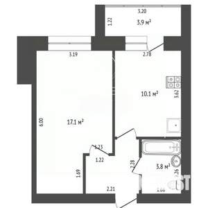 1-к квартира, вторичка, 36м2, 7/9 этаж