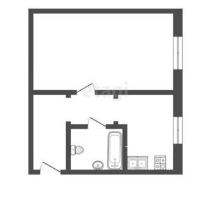 1-к квартира, вторичка, 32м2, 4/9 этаж