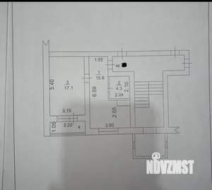 1-к квартира, вторичка, 39м2, 2/3 этаж