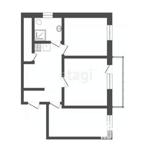 3-к квартира, вторичка, 72м2, 2/2 этаж