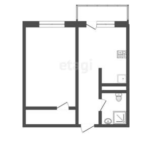 1-к квартира, вторичка, 35м2, 2/3 этаж