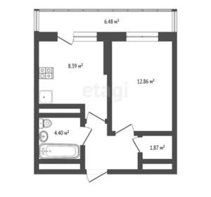 1-к квартира, вторичка, 32м2, 11/17 этаж