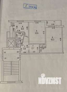 2-к квартира, вторичка, 46м2, 6/9 этаж