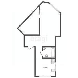 2-к квартира, вторичка, 50м2, 3/4 этаж