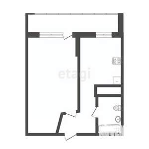 1-к квартира, вторичка, 31м2, 7/14 этаж