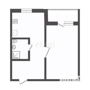 1-к квартира, вторичка, 37м2, 3/4 этаж