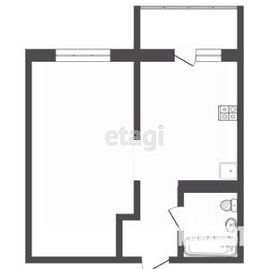 1-к квартира, вторичка, 41м2, 7/9 этаж