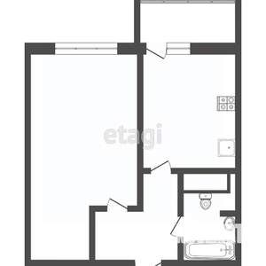 1-к квартира, вторичка, 42м2, 6/6 этаж