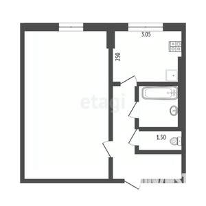 1-к квартира, вторичка, 32м2, 5/9 этаж