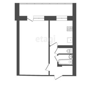1-к квартира, вторичка, 32м2, 7/9 этаж