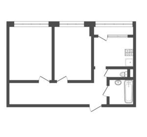 2-к квартира, вторичка, 68м2, 1/3 этаж
