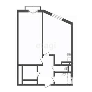 1-к квартира, вторичка, 77м2, 6/15 этаж