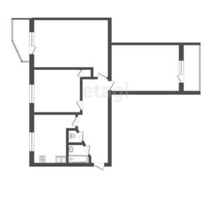 3-к квартира, вторичка, 58м2, 6/9 этаж