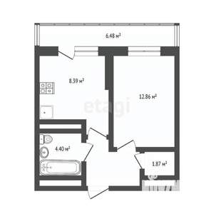 1-к квартира, вторичка, 32м2, 11/17 этаж