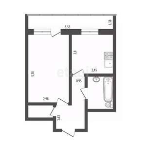1-к квартира, вторичка, 33м2, 5/9 этаж