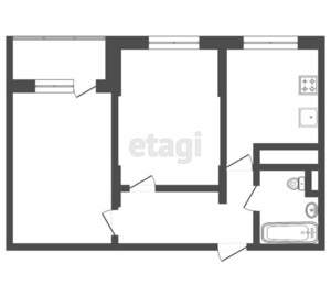 2-к квартира, вторичка, 59м2, 2/4 этаж