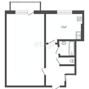 1-к квартира, вторичка, 37м2, 4/9 этаж