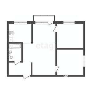 3-к квартира, вторичка, 42м2, 2/4 этаж