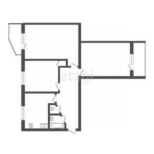 3-к квартира, вторичка, 58м2, 6/9 этаж