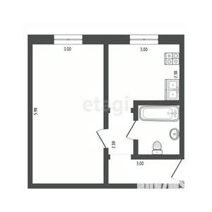 1-к квартира, вторичка, 32м2, 9/9 этаж