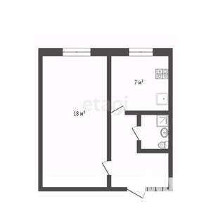 1-к квартира, вторичка, 32м2, 4/9 этаж