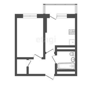 1-к квартира, вторичка, 32м2, 10/17 этаж