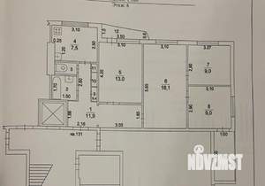 4-к квартира, вторичка, 73м2, 6/9 этаж