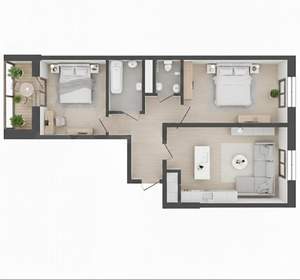 2-к квартира, вторичка, 62м2, 8/18 этаж