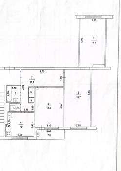 3-к квартира, вторичка, 65м2, 2/9 этаж